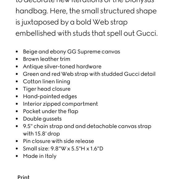 Gucci Dionysus Small Shoulder Bag - Picture 6 of 7